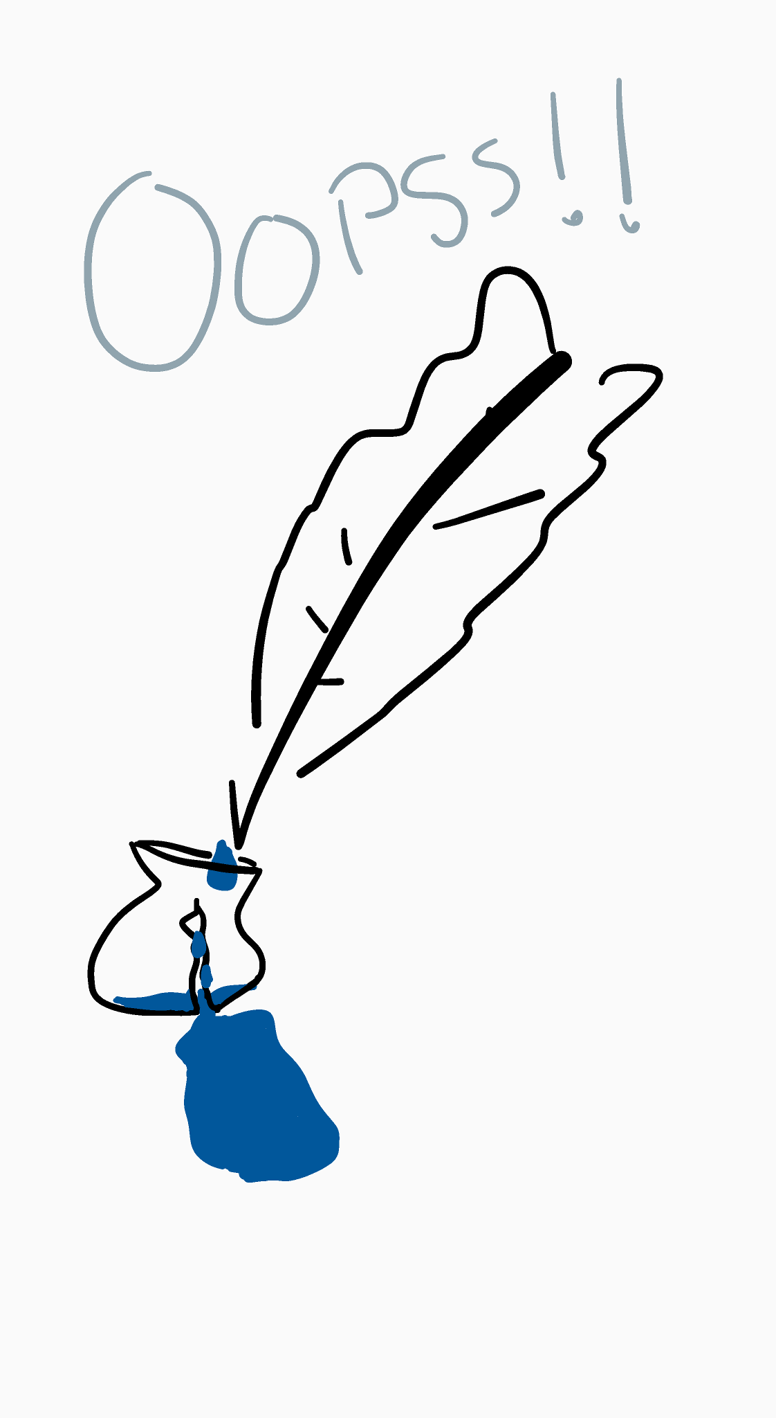 A draw showing a broken feather duster